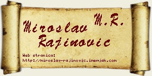 Miroslav Rajinović vizit kartica
